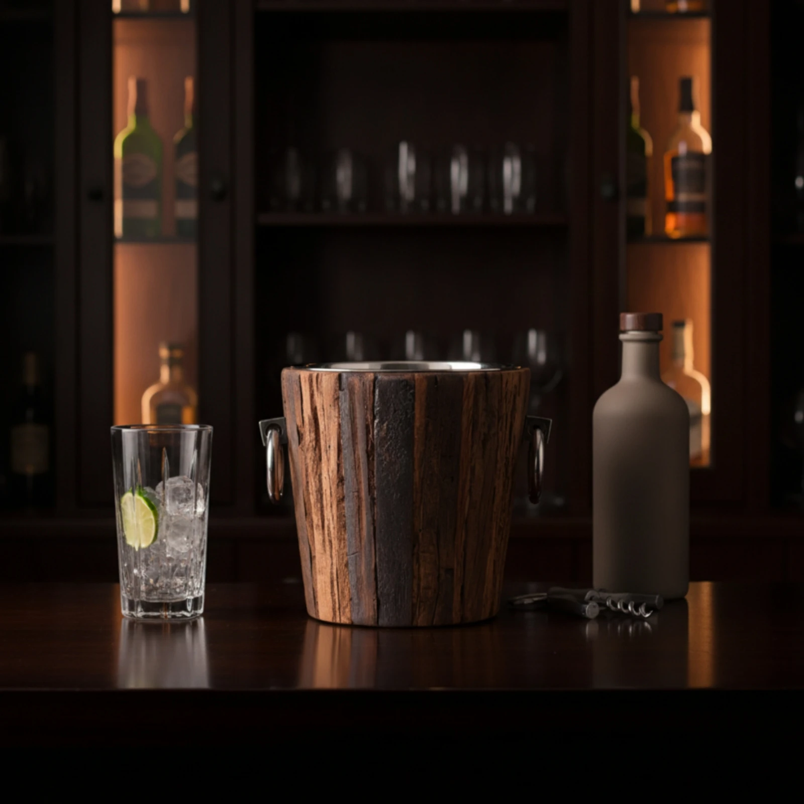 Wine Tub with Handles Insulated Champagne Tub Metal Wine Cooler Tabletop Beverage Tub with Handles Stylish for Hosts