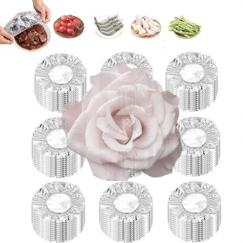 Popular Reusable Aluminum Foil Bowl Covers 30/40Pcs Leak Proof Heat Preservation Lids for Oven Takeout Travel