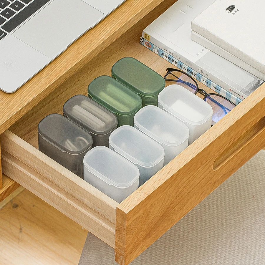 Desktop Data Cable Storage Box Dustproof With Cover Mobile Phone Charger Box Transparent Cable Wire Container Box in Office Home