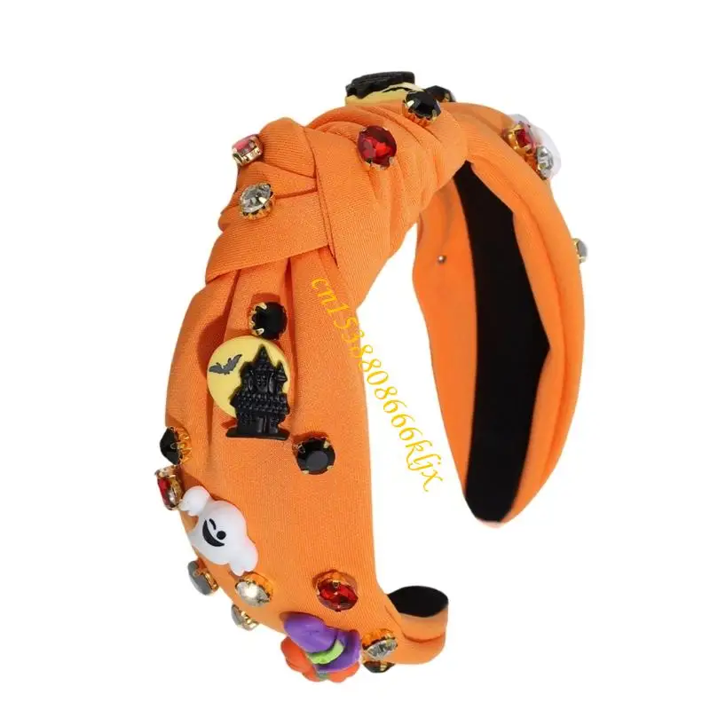 Phụ kiện đầu Halloween với mô -típ dơi bí ngô Model Thủ công quần áo thoải mái 066C