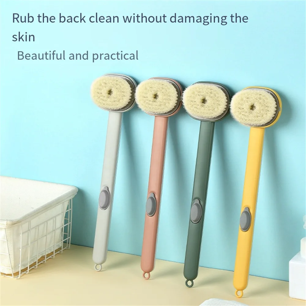 Multifunctional Detachable Bath Brush Back Body Bath Shower Sponge Scrubber Brushes With Handle Massager Bathroom Brush