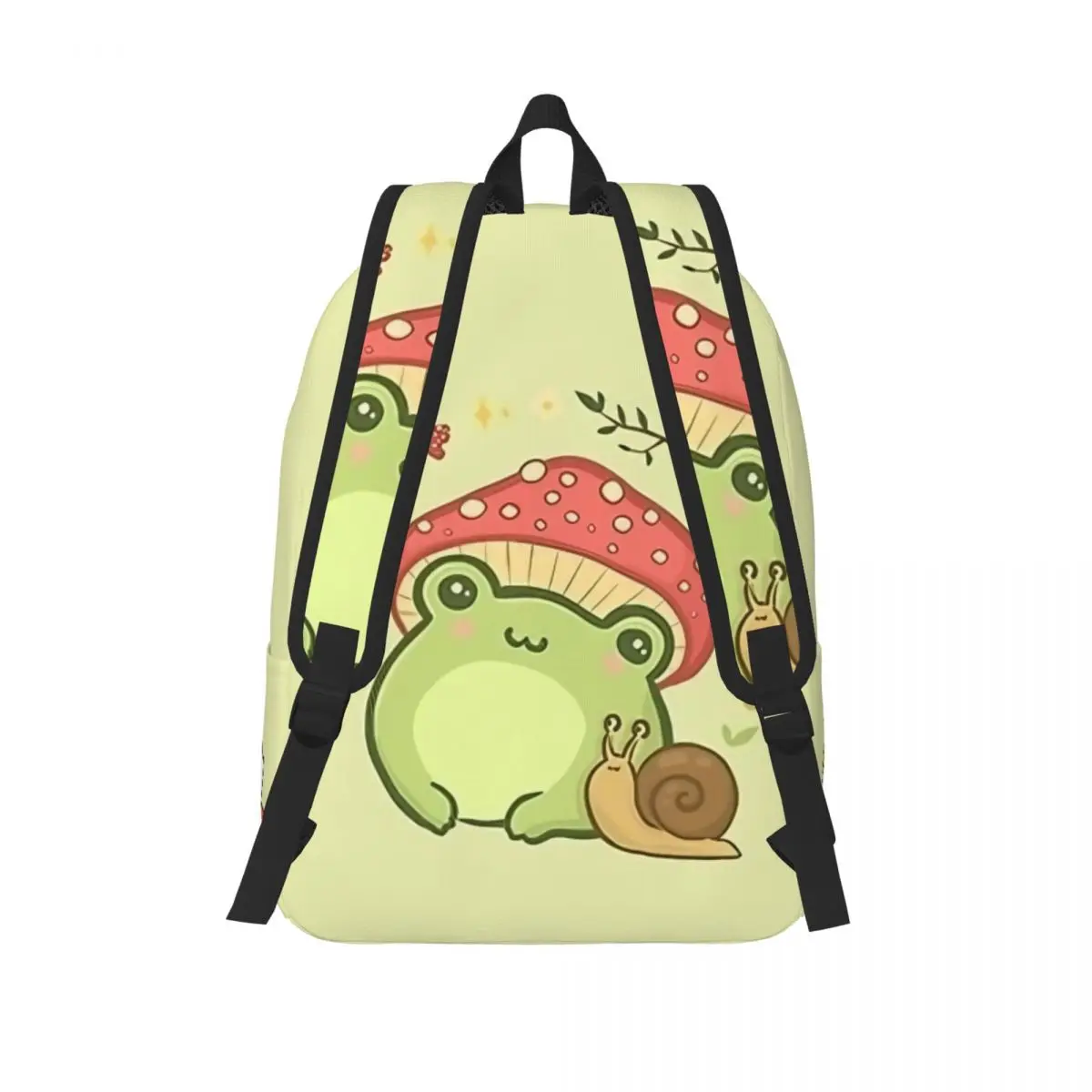 Zaino Kawaii anatra e rana per ragazzo ragazza bambini studente scuola Bookbag Cute Mushroom Daypack borsa primaria prescolare all'aperto