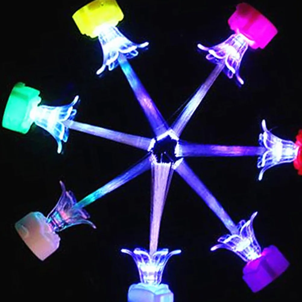 10Pcs Unique Gypsophila Fiber Optic Night Light Multi Hue LED Lamp Eco Friendly Safe for Adults Classroom Party Home