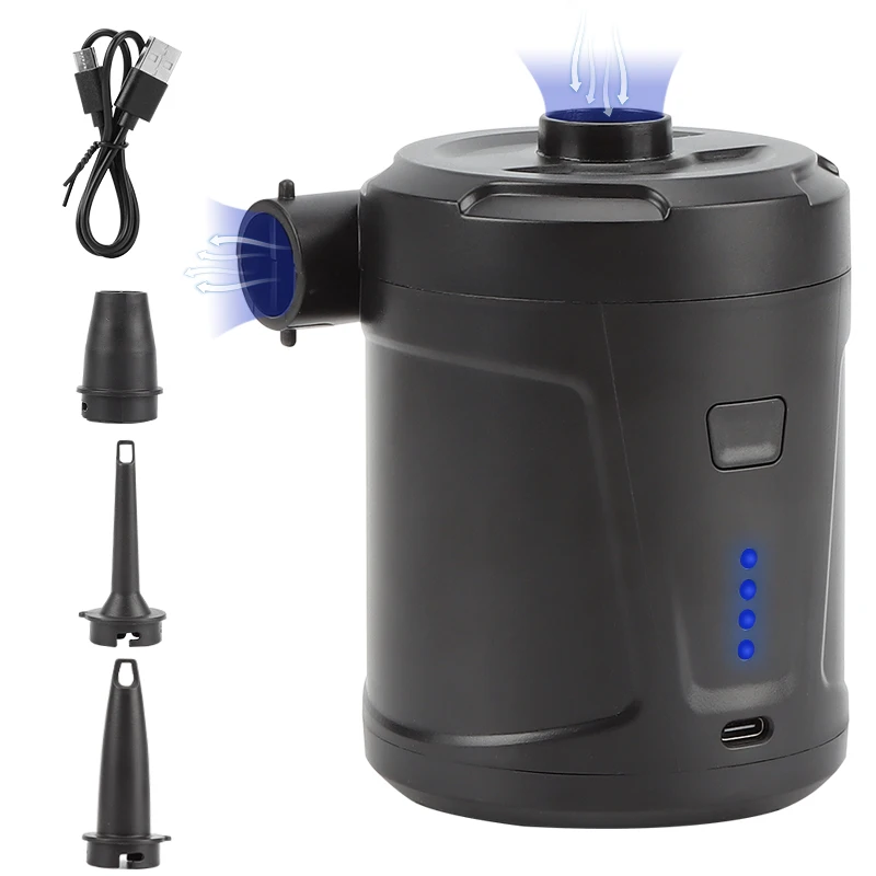 PVC Boat Mattress Inflatable Swimming Pool Raft Air Bed Electric Air Pump Inflator Battery Rechargeable Air Compressor for