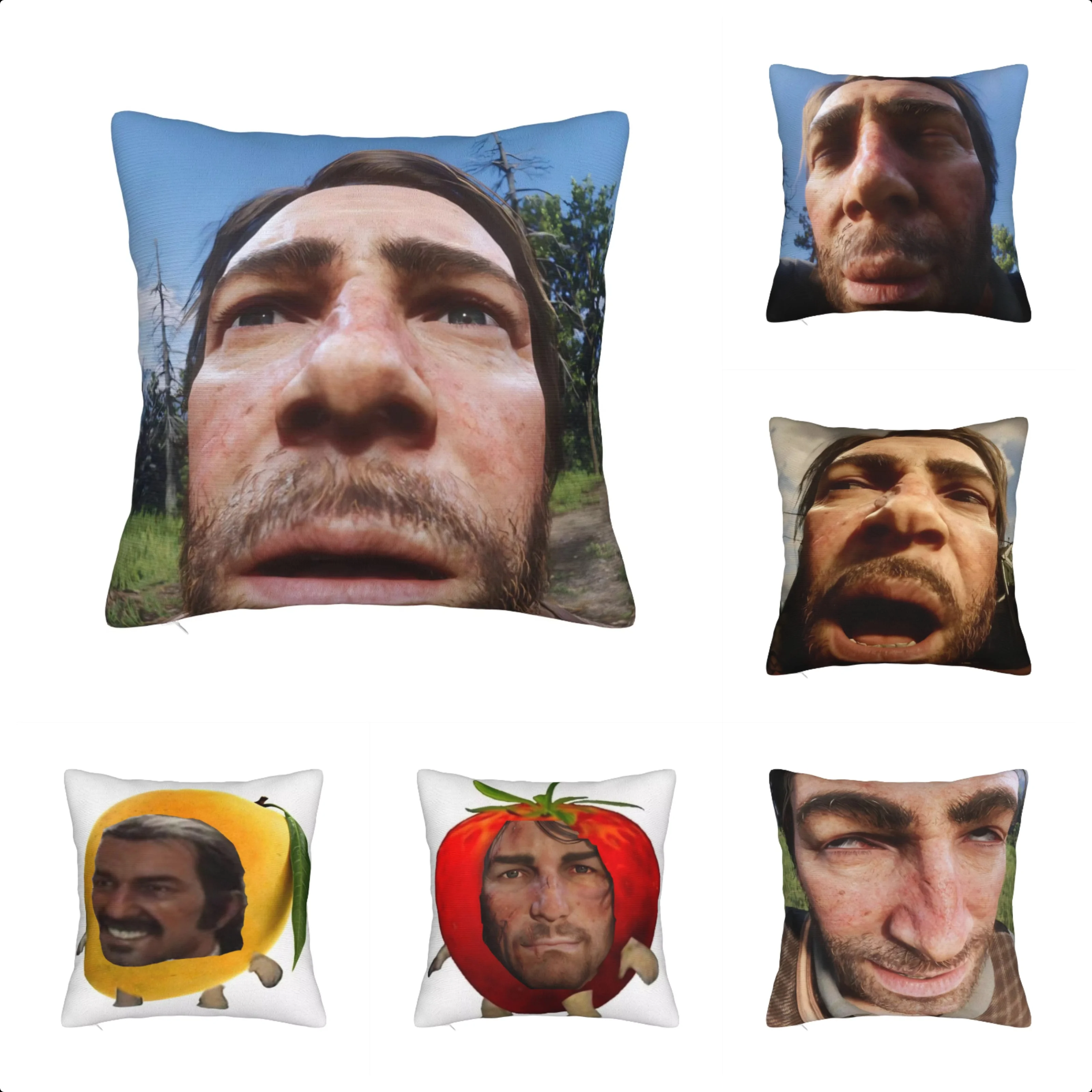 1 Piece Arthur Morgan Pillowcase Polyester Cushion Cover Gift Game Pillowcase Suitable for Bedroom Sofa Pillowcase