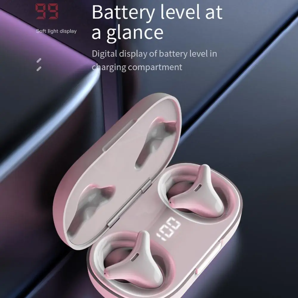 ชุดหูฟัง TWS จอแสดงผลดิจิตอล300mAh ไร้สายเอียร์บัดไร้สายระบบสัมผัสอัจฉริยะบลูทูธ