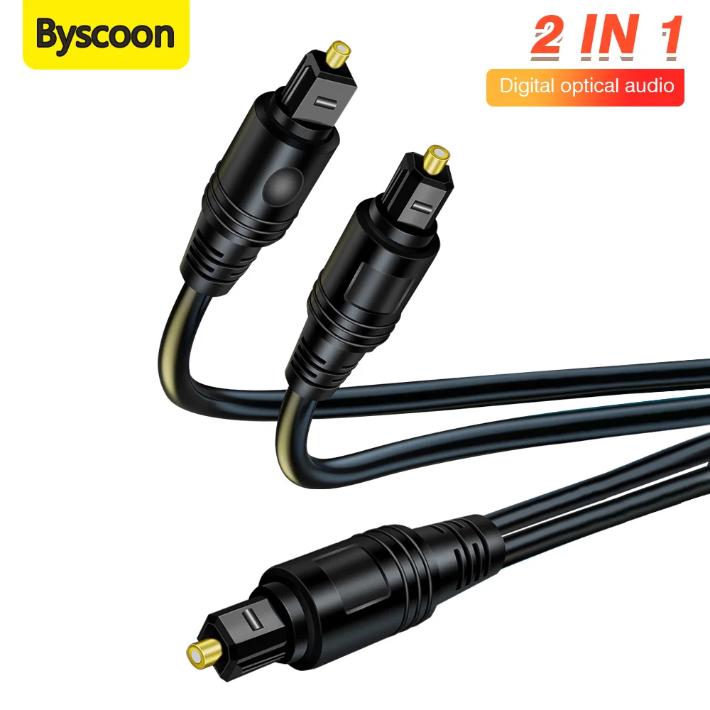 

Позолоченный цифровой оптический аудиокабель Toslink от 1 до 2, Spdif для усилителей, проигрывателей Blu-Ray, Xbox Ps4, звуковая панель, коаксиальный кабель