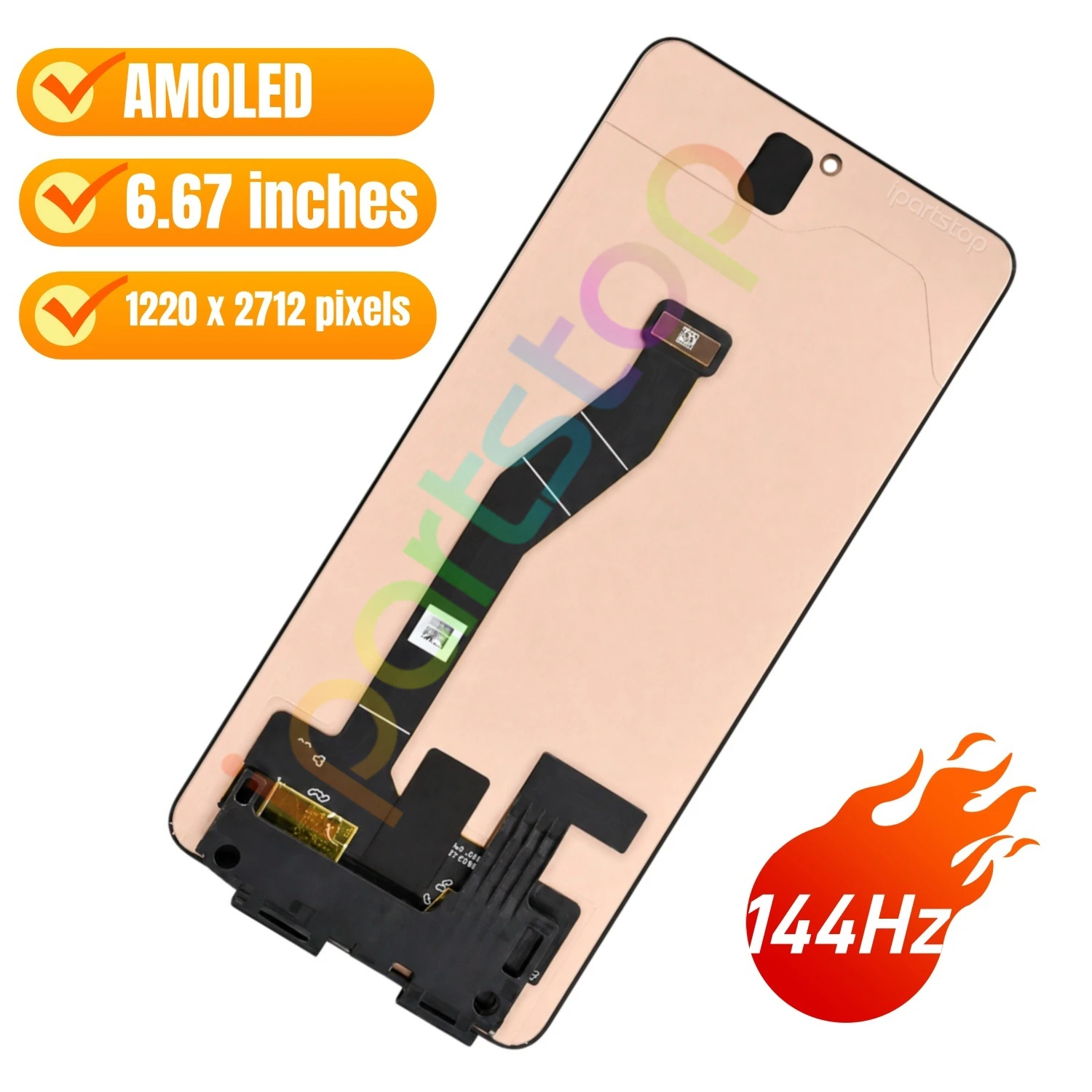 iParts Replacement New Display for Xiaomi Redmi K70 Ultra 5G 2407FRK8EC 144Hz AMOLED Touch Screen with Frame Assembly OEM