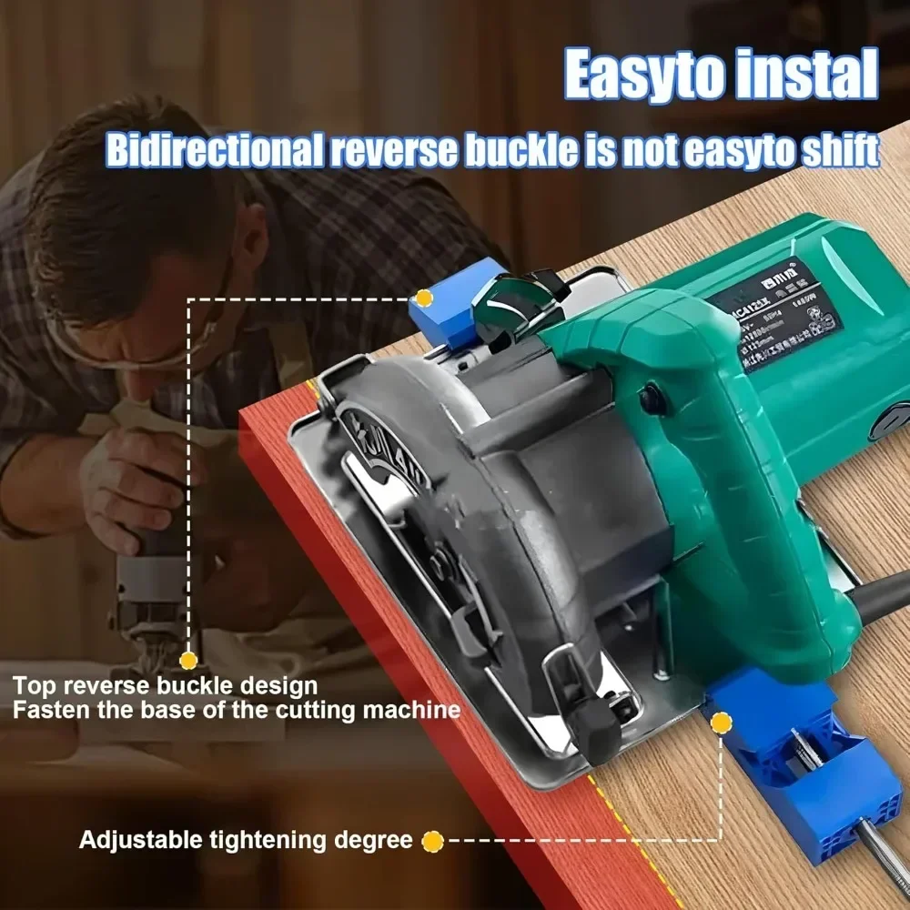 High-quality Adjustable Cutting Machine Base Guide Rail, ABS Circular Saw Milling Positioning Clamps Lock The Cutter Base