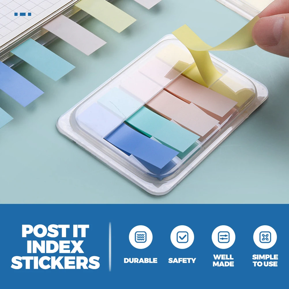 Picture 4: 700Pcs Page Index Tabs Sticky Markers Writeable Easy to Remove Reposition for Study Work Organization Book Tabs