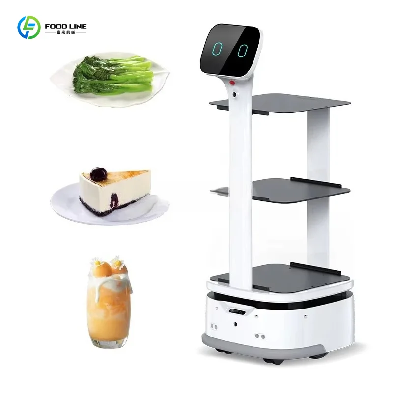 Customized Multilingual Voice Catering Robot Autonomous Navigation Sushi Delivery Waiter Robot For Dining Venues