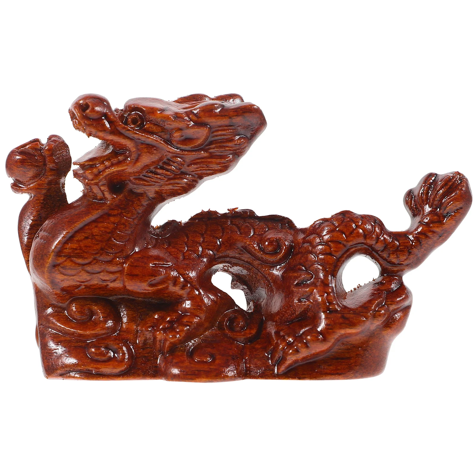 

Wooden Crafts Dragon Ornaments Zodiac Living Room Decorations As Gifts (rosewood Length 10cm) Desktop Chic Statue Office Car