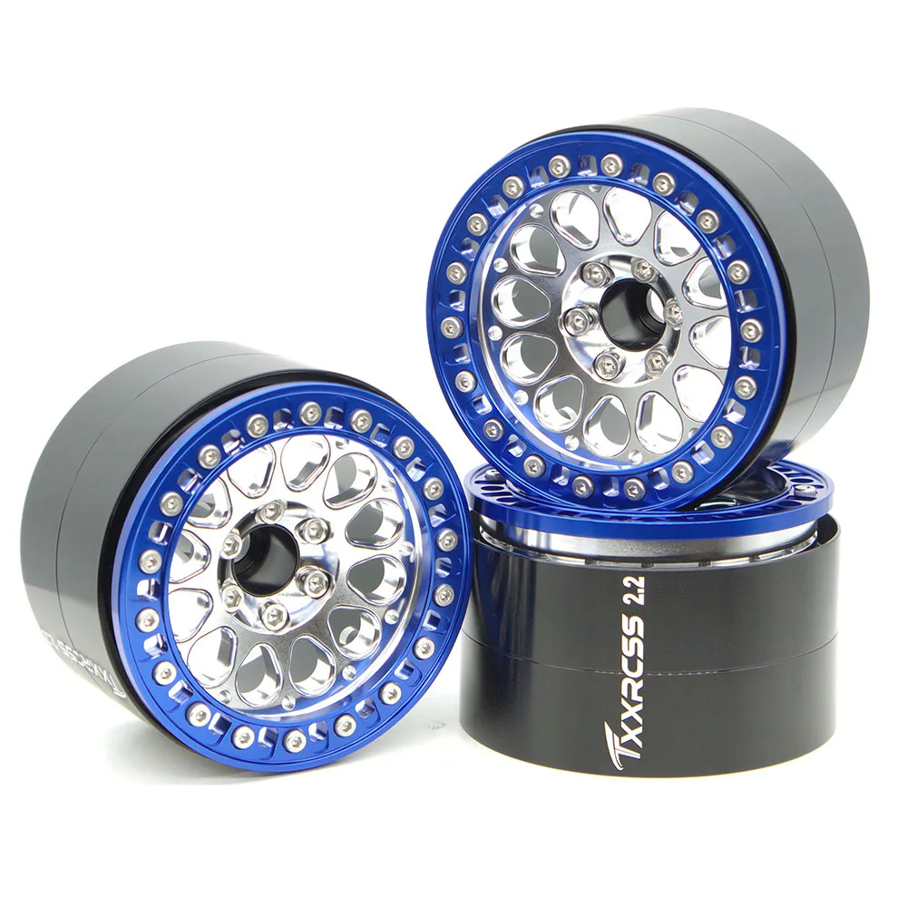 

Колеса и шины Txxrcss RC 2.2 из алюминиевого сплава с бедлоком, аксессуары для тюнинга, диски для радиоуправляемых краулеров 1/10 SCX10, TRX4, RC4WD и D90