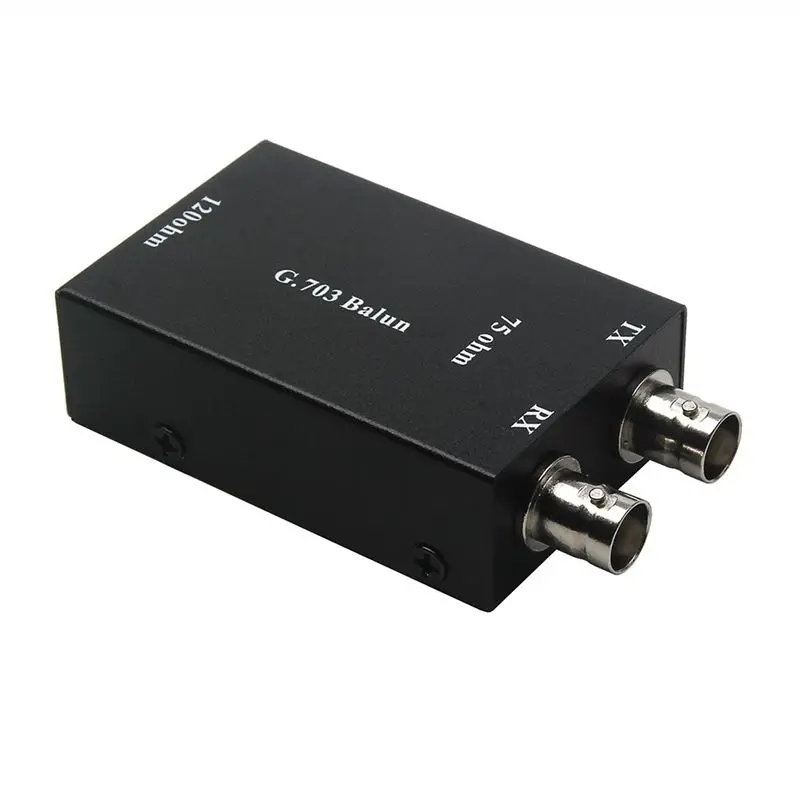 BNC To RJ45 Transmitter E1 Converter Balanced To Unbalanced 75 Ohms To 120 Ohms Impedance G.703 Coaxial