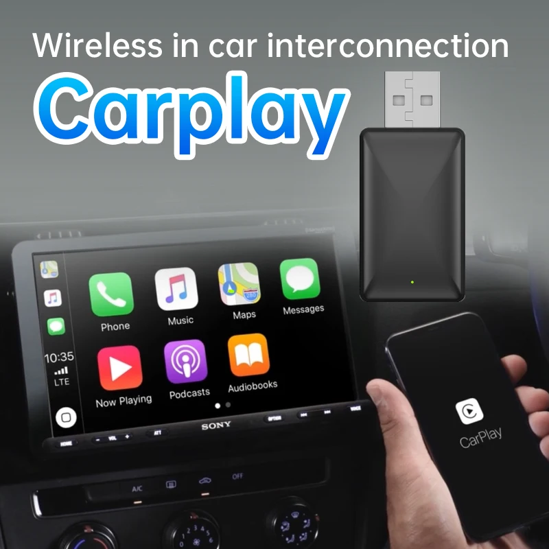 

NEW Wireless CarPlay AdapterWireless Android Auto Adapter 2 in 1 for Mazda Subaru Citroen Audi Mercedes Kia Ford Opel