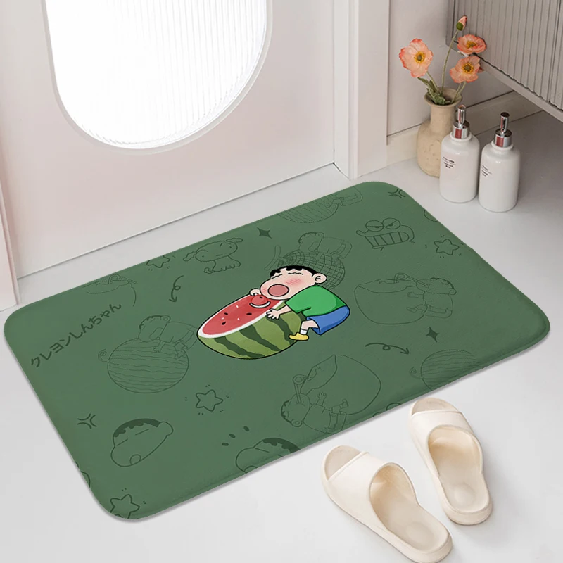 

Bed Room Floor Carpets Z-Crayon Shin-chans Living Room Bathmat Kitchen Treadmill Rug Funny Doormat Entrance Door Custom Home Mat