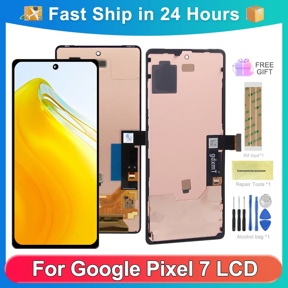 AMOLED dla Google Pixel 7 dla Google Pixel7 GVU6C GQML3 GO3Z5 wyświetlacz LCD ekran dotykowy wymiana Digitizer zgromadzenie