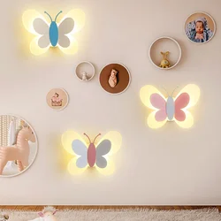 Modern Children's Room Butterfly Wall Light For Bedroom Bedside Wall Lamp Creative Personality Wall Decor LED Butterfly Sconce