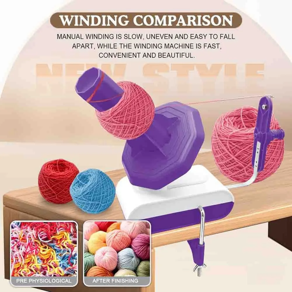 A02F-Electric Yarn Winder Electric Bobbin Winder Tool Electric Yarn Winding Machine EU Plug