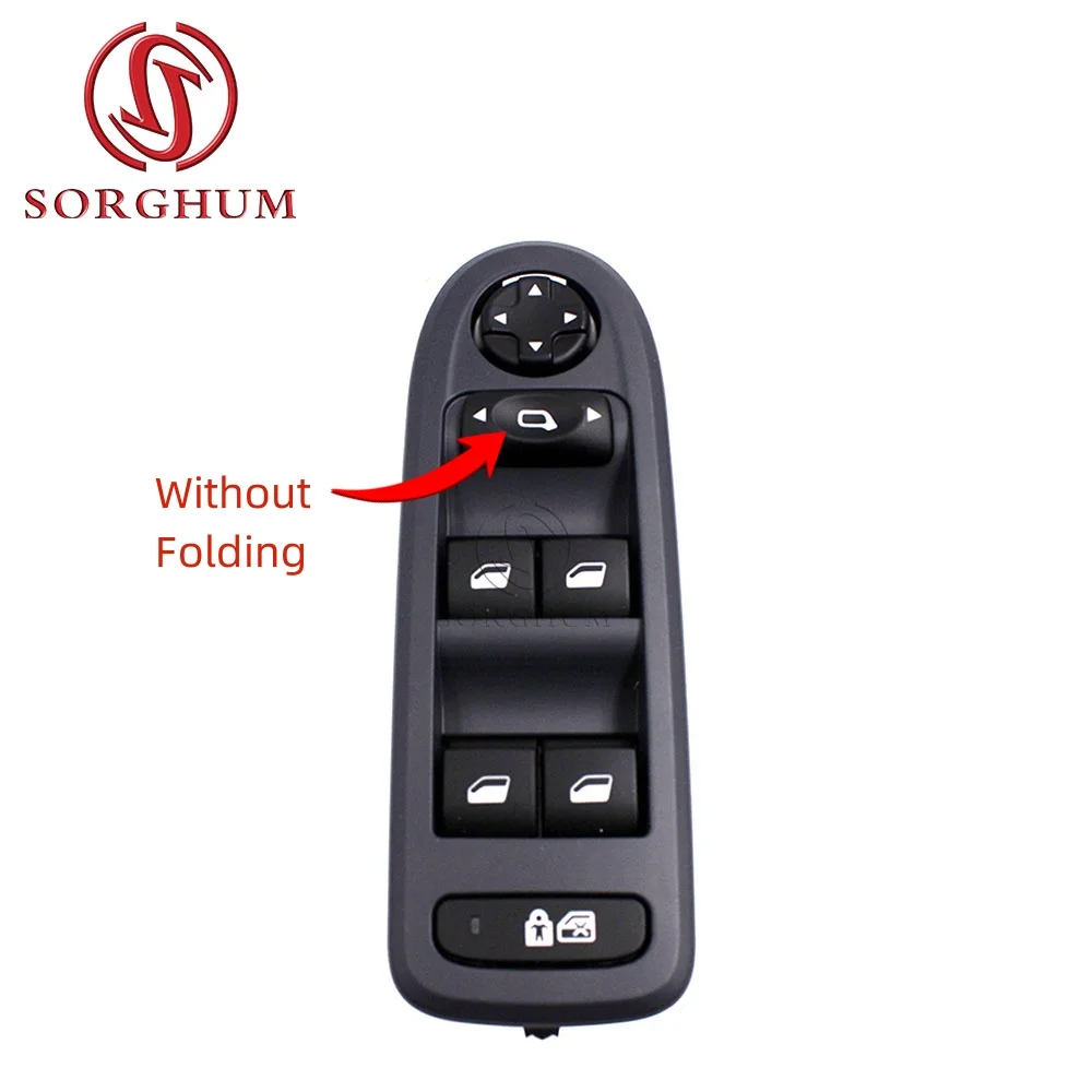 SORGHUM 96644915XT Electric Window Switch Control Folding Mirror Side Auto Accessories For Peugeot 308 508 Citroen C5 98054508ZD