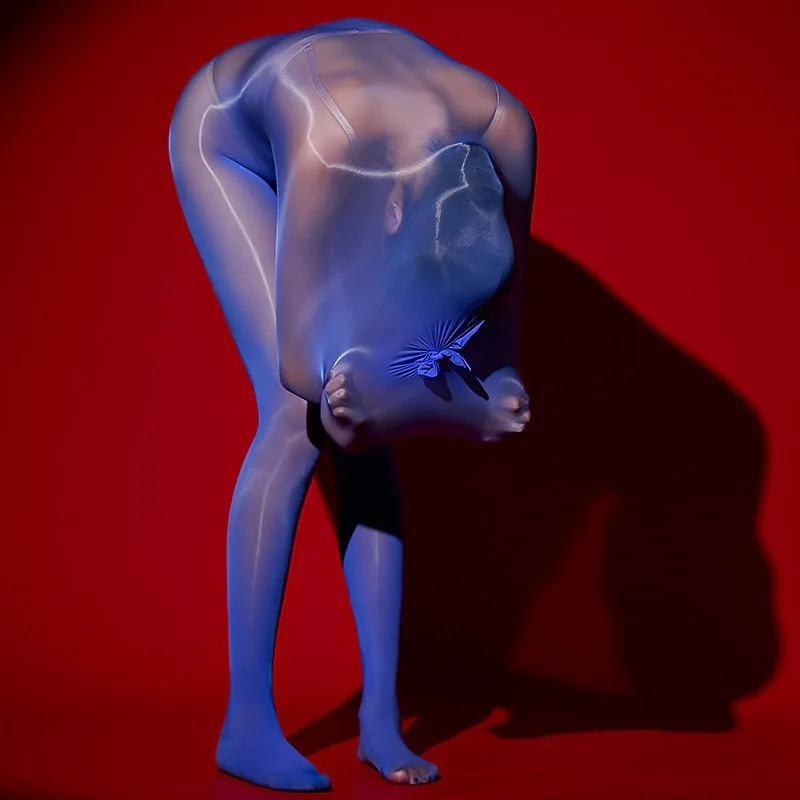 Medias ajustadas brillantes al óleo para todo el cuerpo, saco de dormir, jersey de Bondage para mamá, medias aceitosas de una pieza con todo incluido