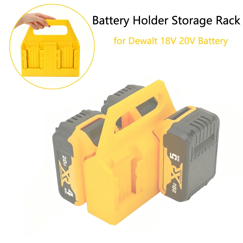 

Battery Accessories Handheld Hanging Rack Mount Holder for Dewalt 18V Li-ion Battery 4 Slots Storage Fixed Bracket DCB180 DCB200