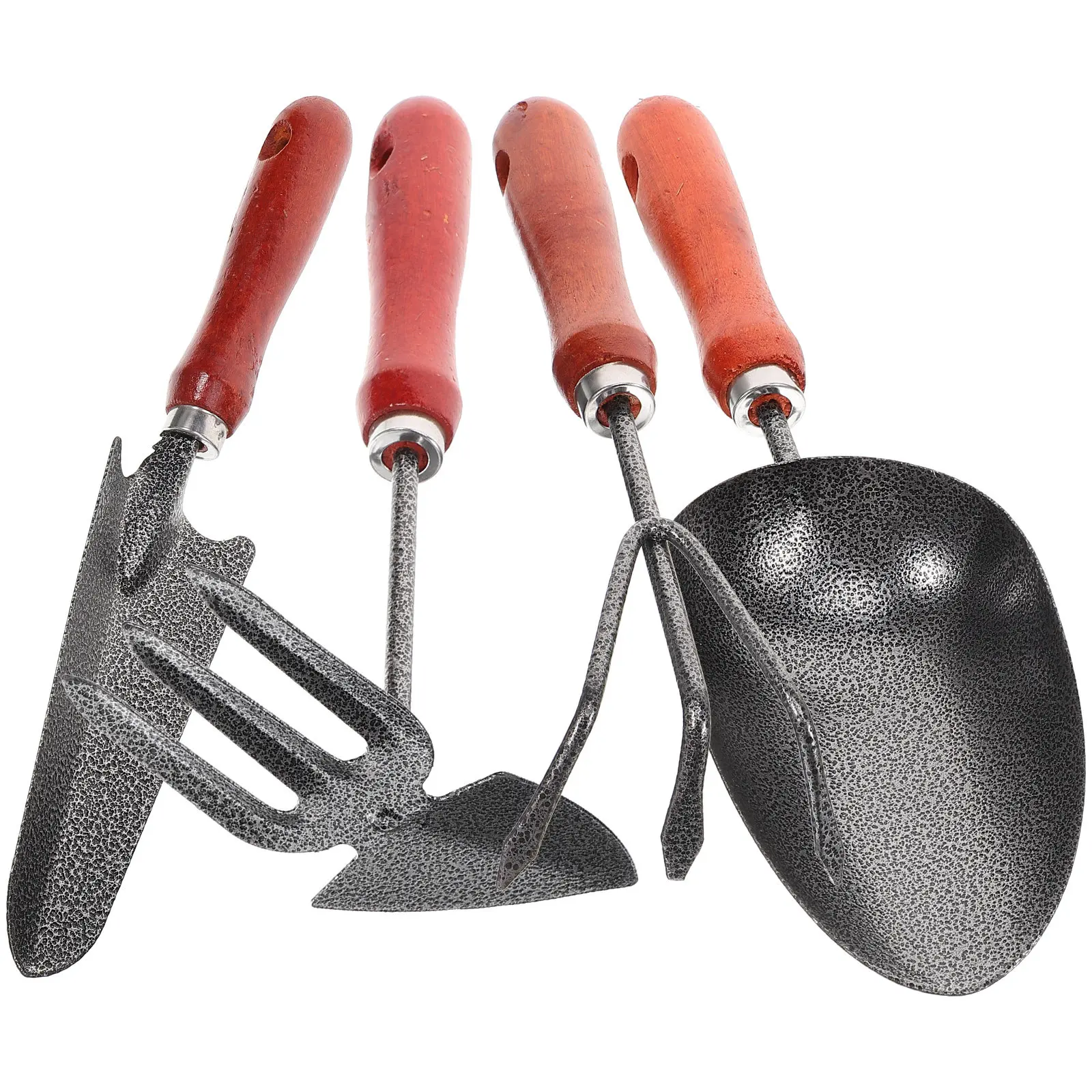 1Set Hand Garden Tools Set Strong Wear Resistant Wooden Handle Gardening Shovel Rake Tools for Planting Digging Transplanting