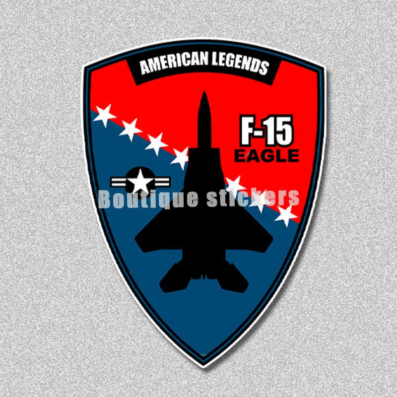 Creative Die-cut Decals F-15 Fighter Eagle F15 EaglePVC Waterproof Vinyl Sticker for Motorcycle Car Helmet Racing Scooter