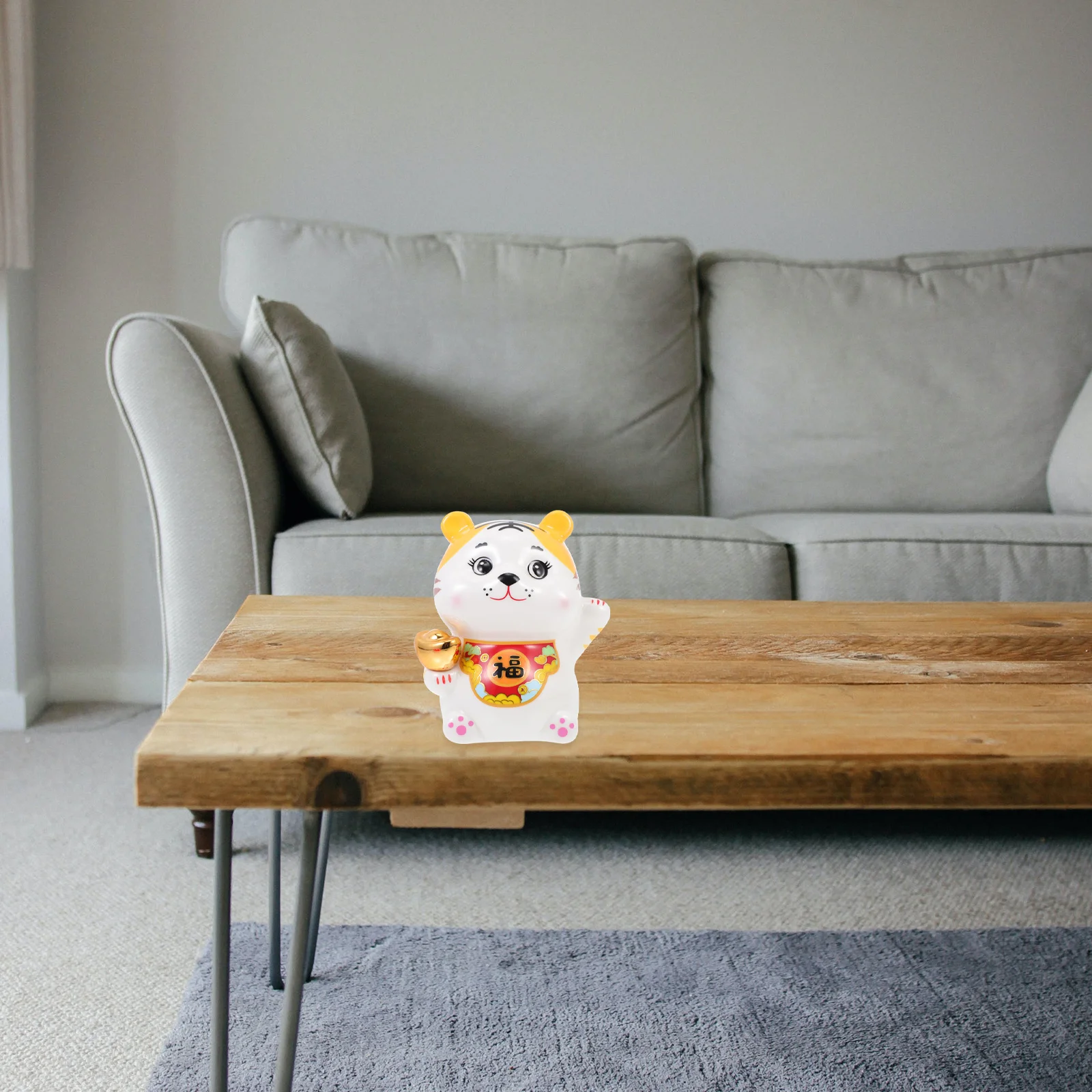 

1Set Ceramic Tiger Coin Bank Durable Money Saving Box Kids Piggy Bank New Year Desktop Ornament Kid Room Decoration