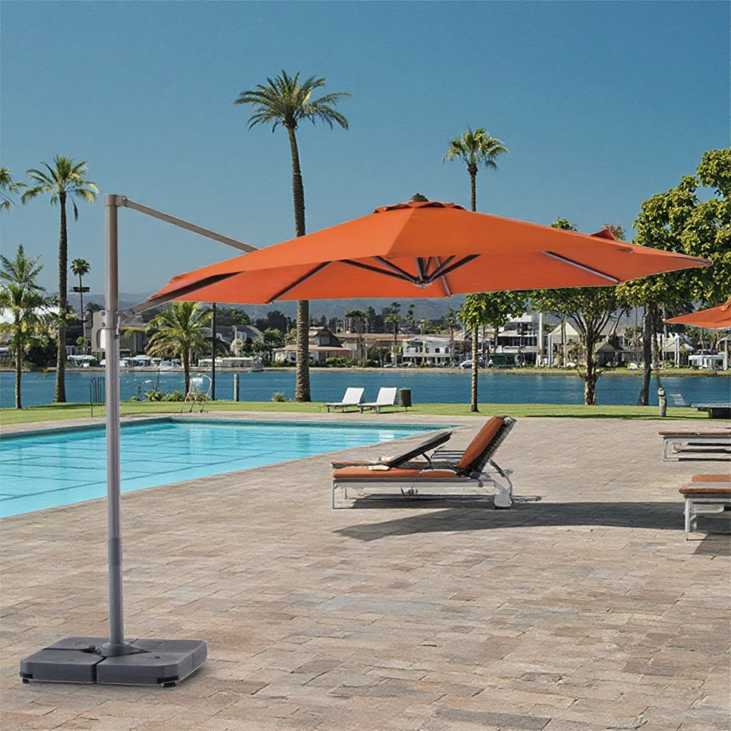 

Modern High-End Double Canopy Roman Umbrella Waterproof Big Size Outdoor Furniture For Garden Hotel Swimming Pool Patio