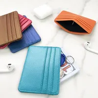 Mini Wallet Thin PU Leather Slim Credit Card Holder Multi Slots Men Business Small ID Case Purse Cardholder