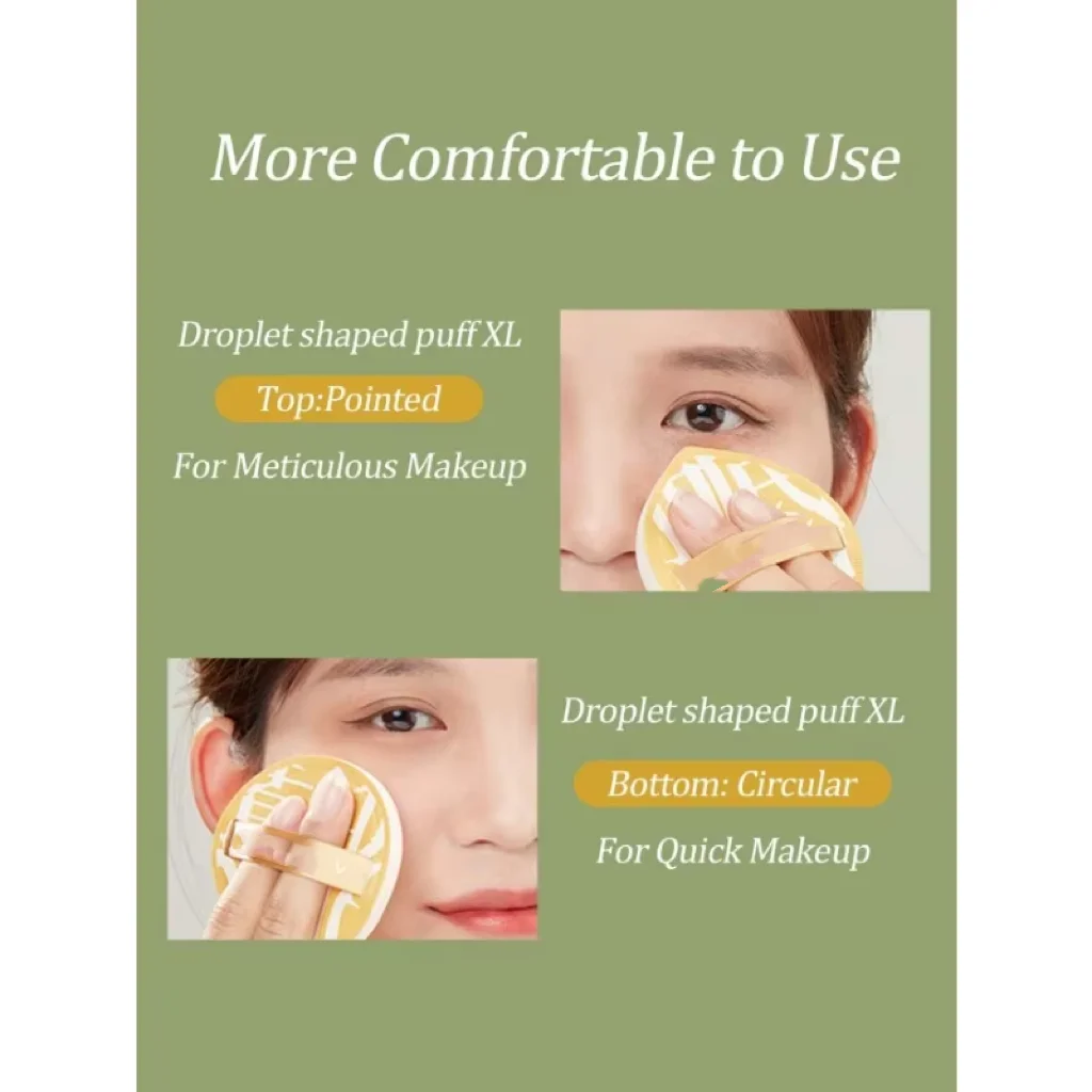 1 Juego de herramientas de belleza, soplo de polvo XL adecuado para base líquida con almacenamiento de cámara, caja de herramientas para esponjas de polvo, herramientas de belleza de viaje