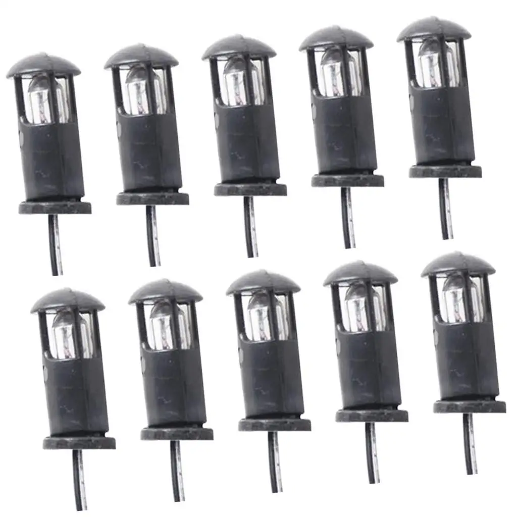 10pcs. Dollhouse Miniature Garden Lamp LED Light Miniature Decoration for Garden