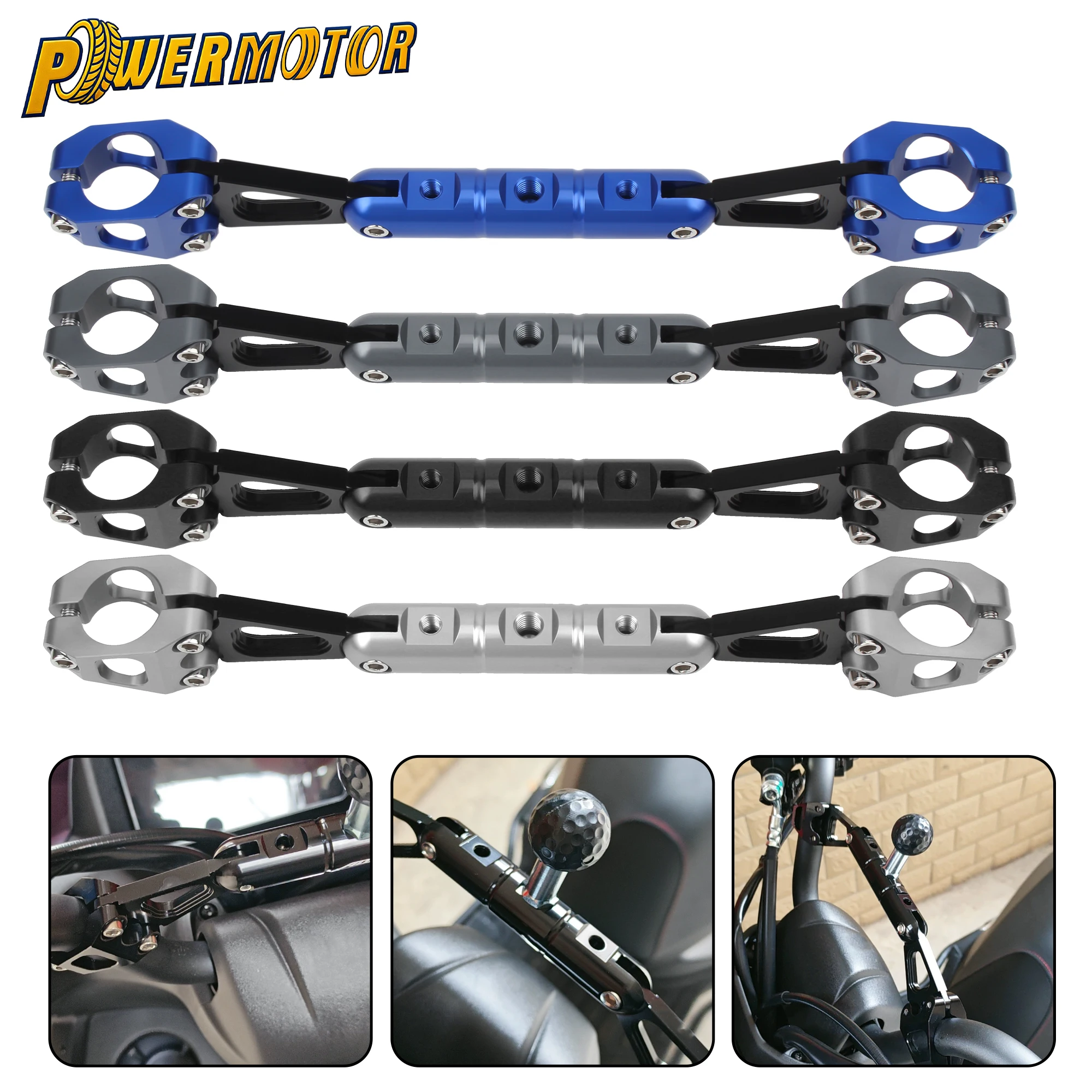 

For HONDA PCX125 150 160 HAOJUE UHR 125 150 Motorcycle 22mm Handlebar Crossbar CNC Balance Bar Bracket Aluminum Accessories