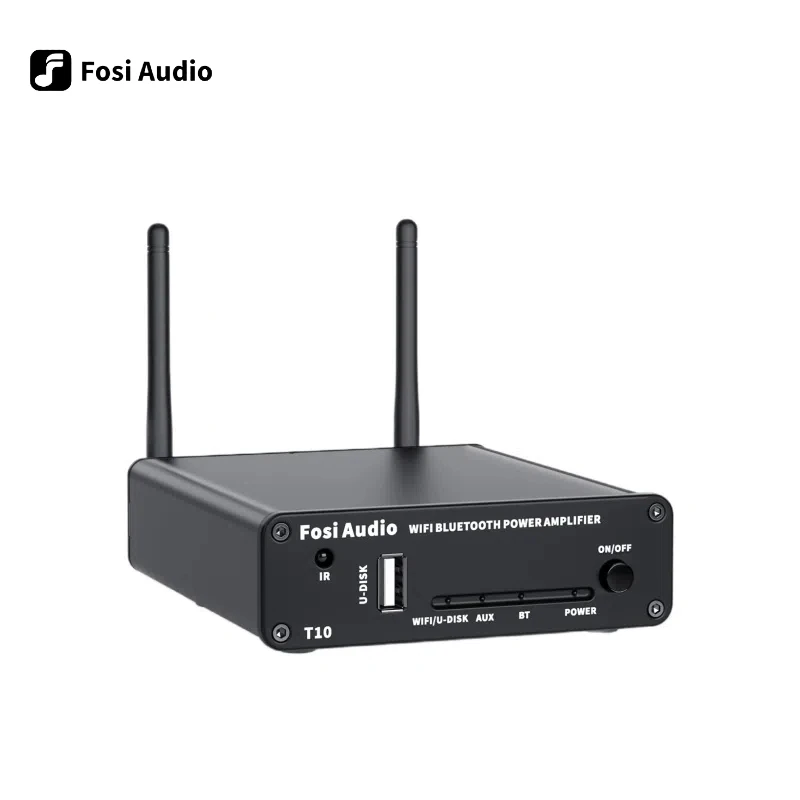 Fosi Audio T10 Stereo Sound Amp TPA3116 100W Powerful Audio Wifi Amplifier With Wi-Fi 2.4G Bluetooth U-disk APP Remote Control