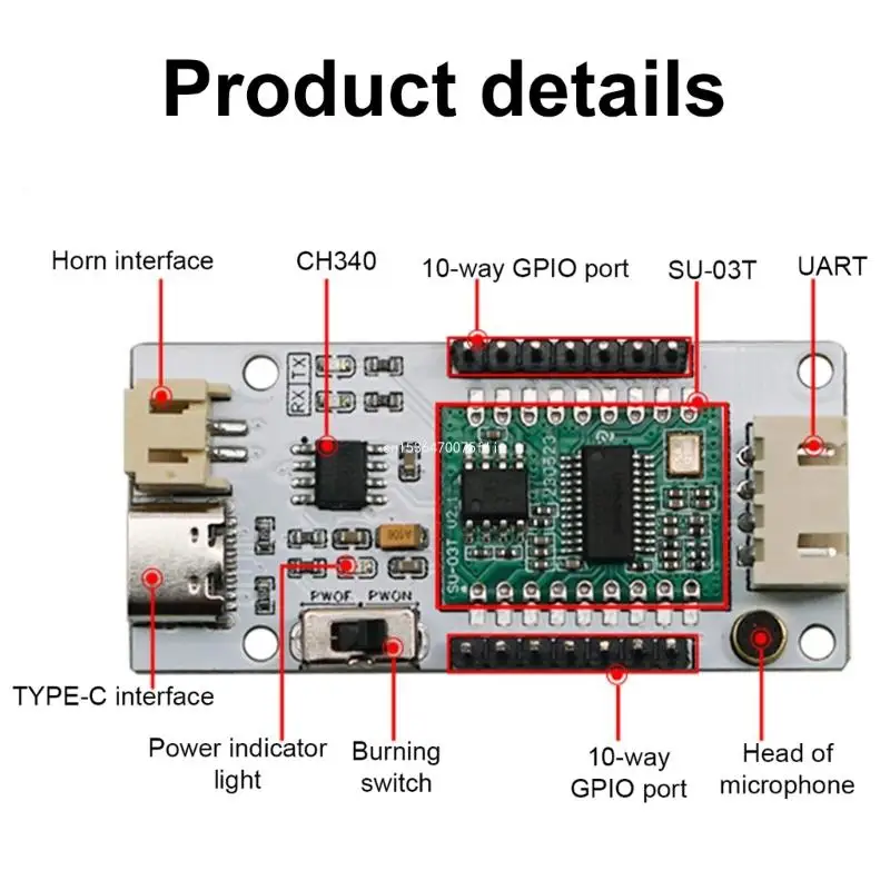 

USB Voice Control Recognition Module Intelligent Voice Control Module Speech Recognition Chip Voice Control Board DropShipping