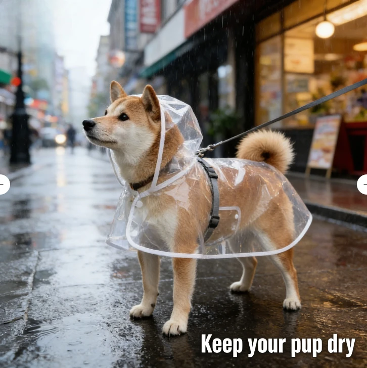 Transparent Pet Raincoat Photo Booth Props Waterproof Windproof Dog Clothes For Large Dogs Outdoor Apparel