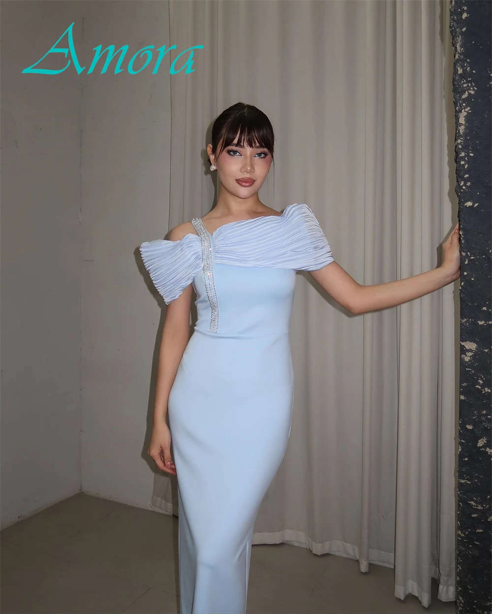 Элегантное вечернее платье из джерси с вырезом лодочкой по индивидуальному заказу, классические платья русалки для выпускного вечера, темпераментные платья с кристаллами для особых случаев