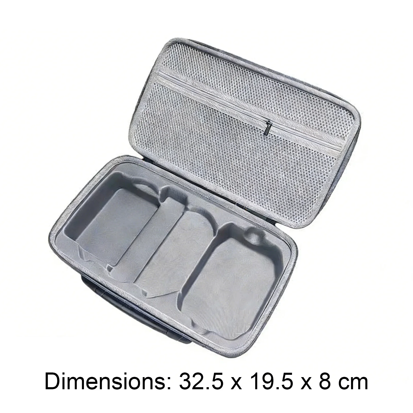 ZuruKin Dji Neo 2 Fly More Combo Carrying Case Gray Diamond Pattern Pu Eva Crystal Velvet Portable Drone Storage Bag