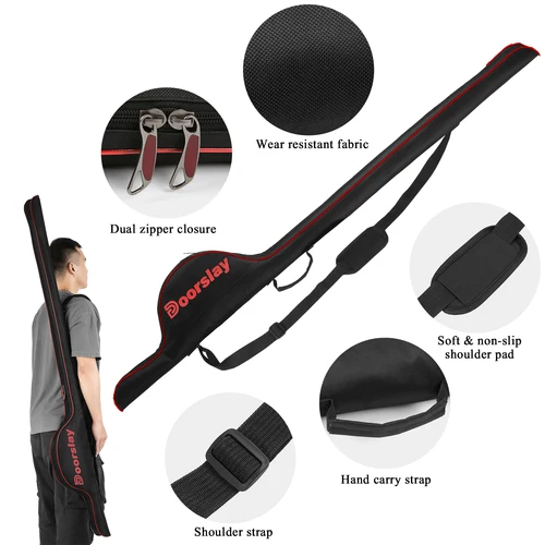 Imagen 2 del producto Bolsa para caña de pescar de 160cm, estuche portátil para caña de pescar, soporte plegable para caña de pescar, bolsa organizadora para aparejos de pesca