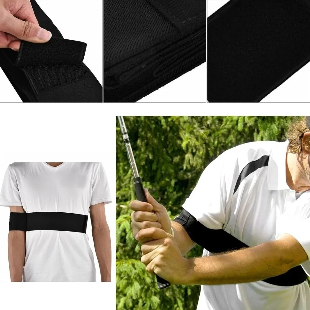 Swing Improvement Golf Training Aid Elastic Strong Restraining Power Arm Connection Aid Firm Support Swing Stability