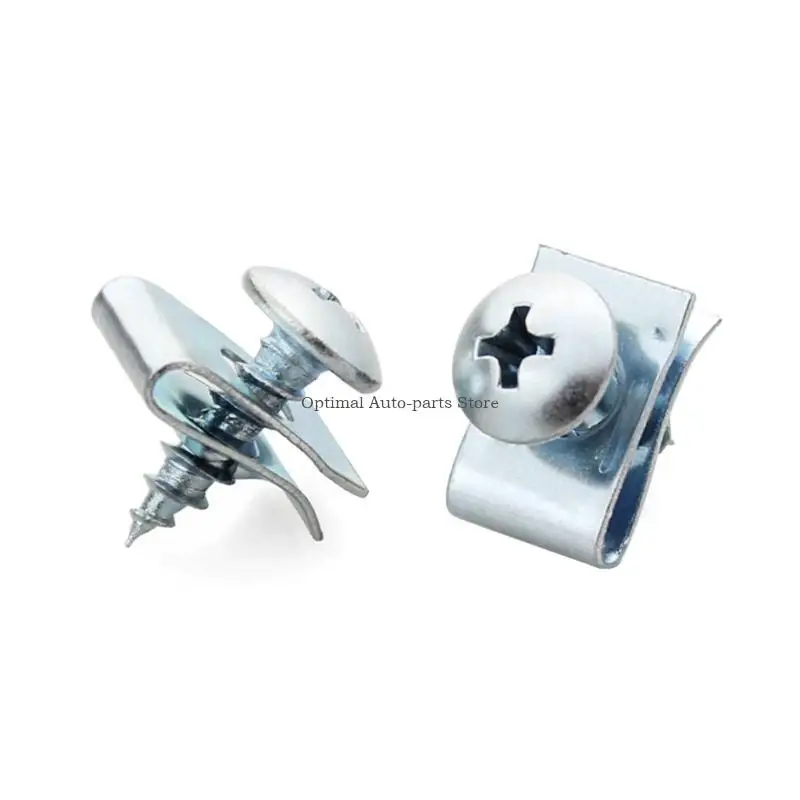 

Automobile Engine Guard Plate Clamp Retainer- Fastener Rivet Clips U Type Car Fastener Clips with Screws 20 Sets