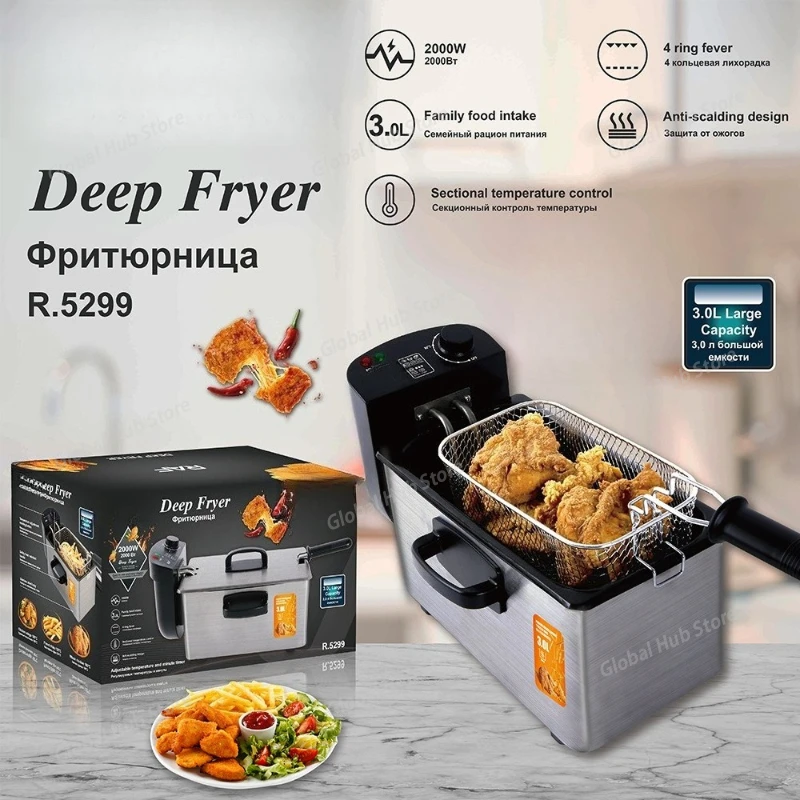 

Fryer household small electric fryer electric fryer commercial fritters and fries machine stall frying skewers