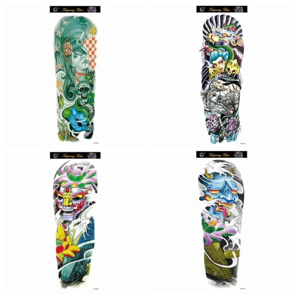 Waterproof Fake Tattoo Sticker Sweatproof Disposable Large Arm Sleeve Tattoo Realistic Long Lasting Temporary Tattoo Sticker