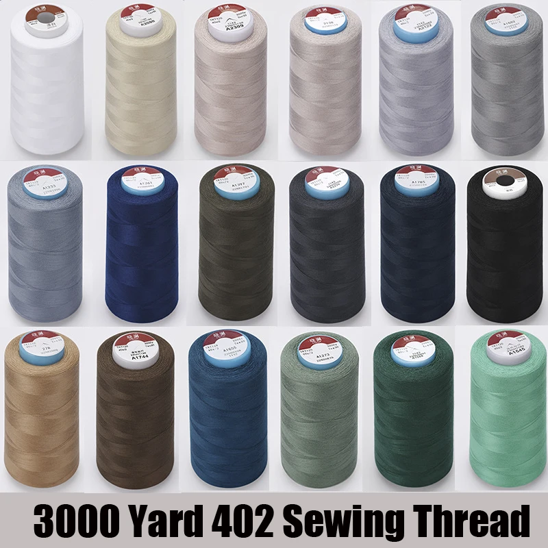 3000 Yard 40S/2 Sewing Thread for Stitching High Quality Spool Embroidery Polyester Thread for Household and Sewing Machine