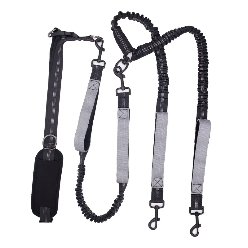 Dog Sports Explosion-proof Double-ended Leash, Pet Running Belt, Dog Walking Rope, Reflective Leash Supplies