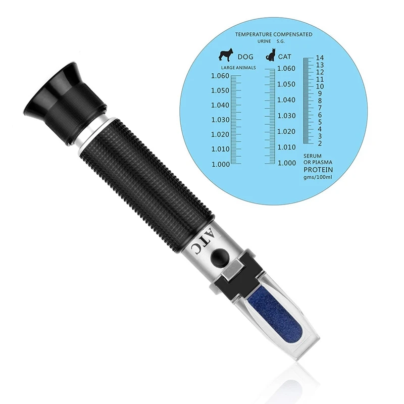 Pet Dog Cat Urine Specific Gravity Refractometer Serum Plasma Protein,Clinical Refractometer Hydrometers Urine Tester