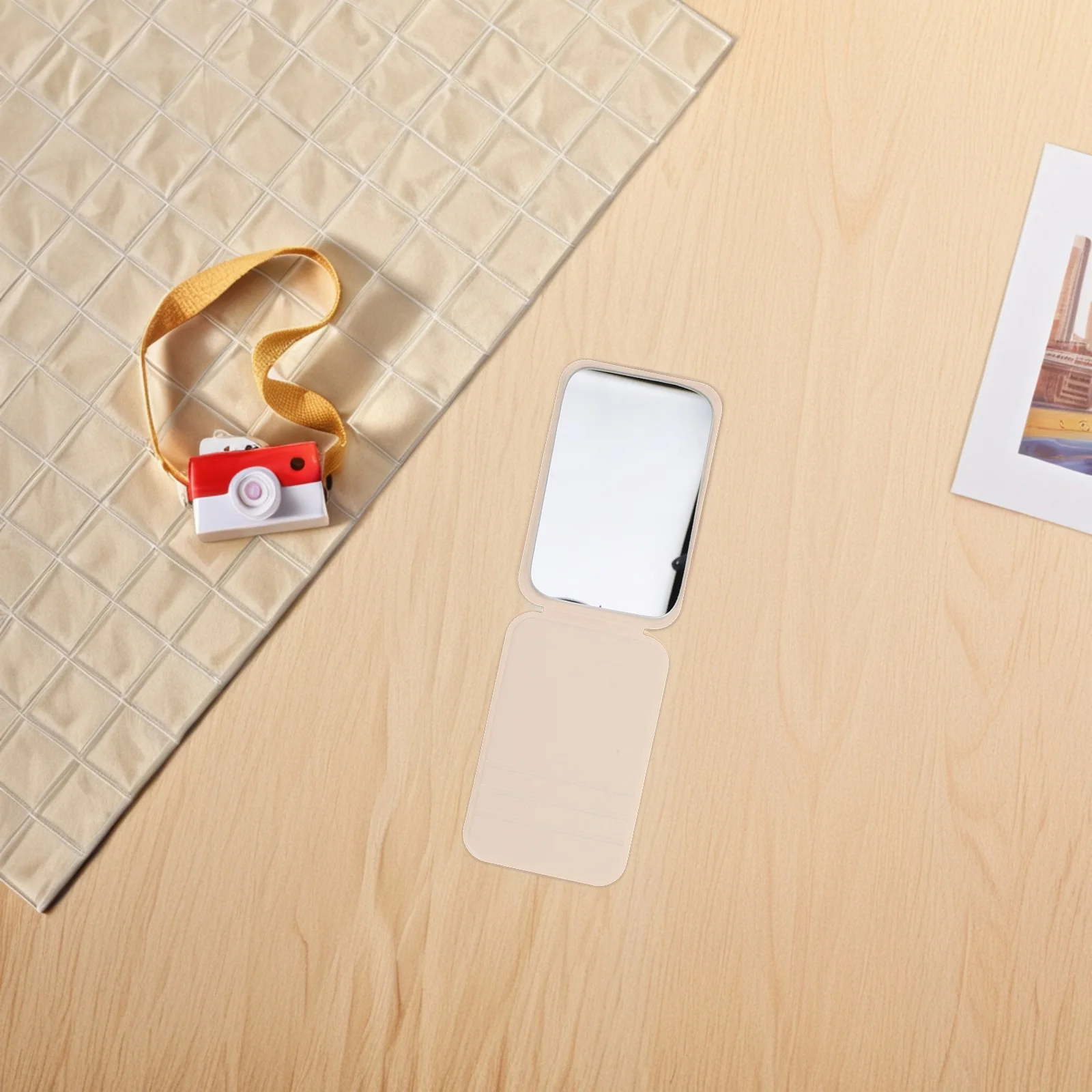 Foldable Mini Mirror High Definition Surface Compact Mirror for on The Go Makeup Application and Eyebrow Shaping