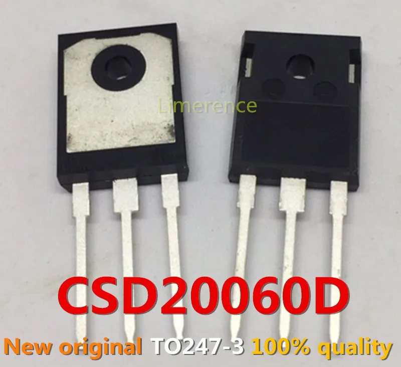 

100% nuevo 50 unids/lote original Silicon carbide diode C3D20060 CSD20060D CSD20060 20A600V TO-247 Transistor