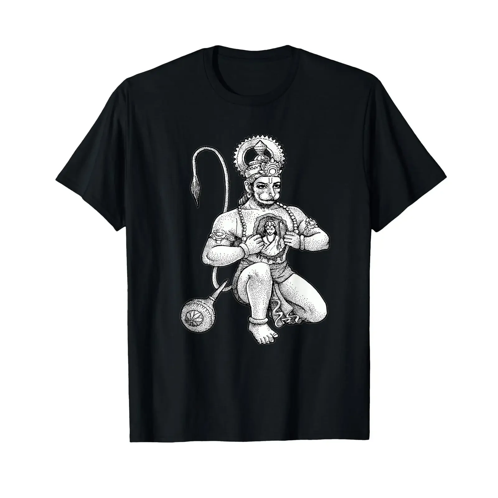Hanuman Hindu Deity T Shirt vintage Washed Slightly Breathable Stretched Soft designer clothes streetwear Stylish graphic